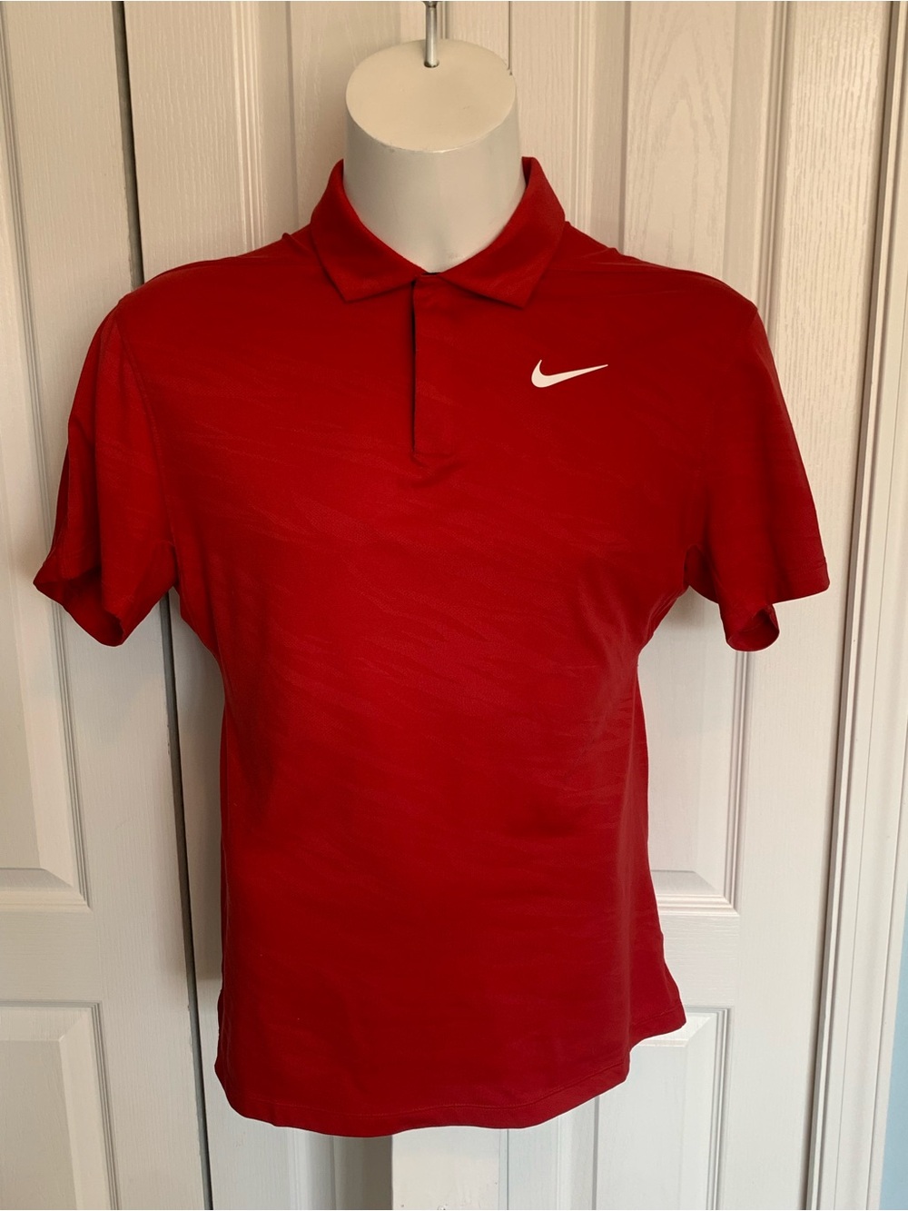 Nike Men’s Tiger Wood’s Red Polo with White Swoosh